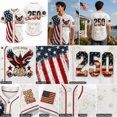 250th Anniversary Patriotic Baseball Jersey