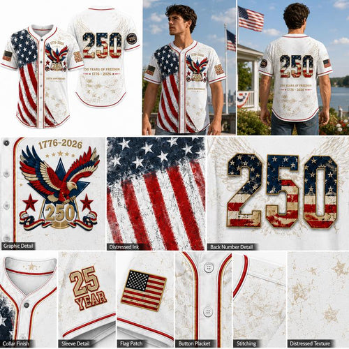 250th Anniversary Patriotic Baseball Jersey