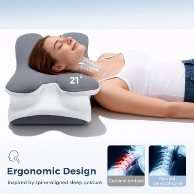 Alura Cooling Memory Neck Pillow: Wake Up Stiffness-Free