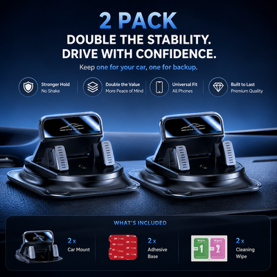 Alura 360° Phone Mount: No-Slip Dashboard Grip