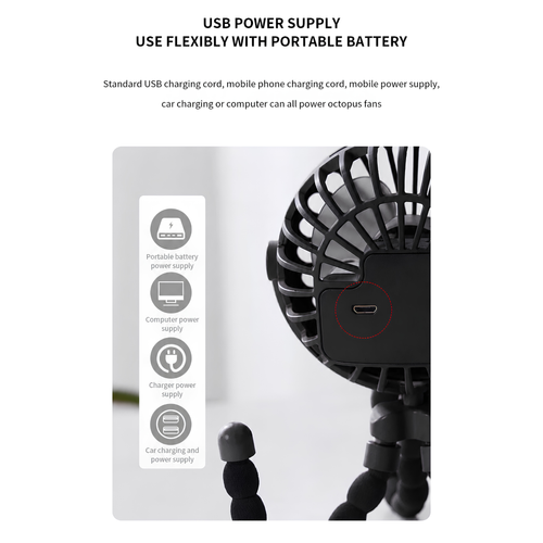 ALURA™ 3-in-1 Flexible Stroller Fan: Cool Breeze