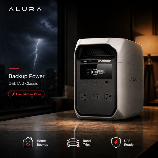 Alura DELTA 3 Classic Portable Power Station: Home Backup