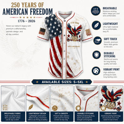 250th Anniversary Patriotic Baseball Jersey