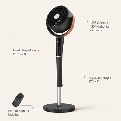 The Bedroom Pedestal Fan: Quiet Airflow for Cooler Sleep
