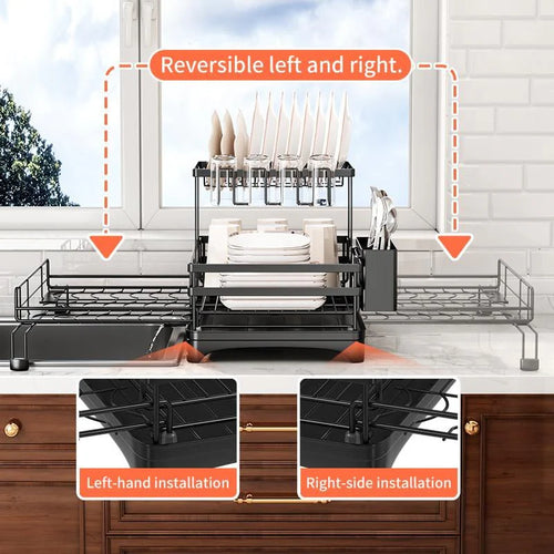 Expandable Over-Sink Dish Drying Rack
